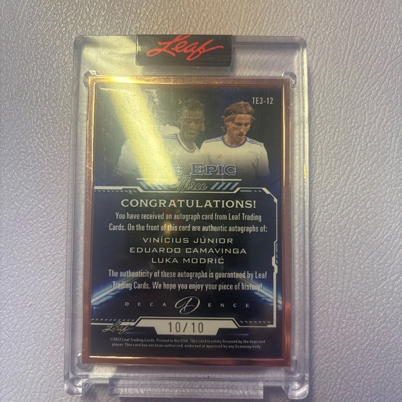 Vini Camavinga Modrić triple autograph  10/10 - Picture 2 of 2